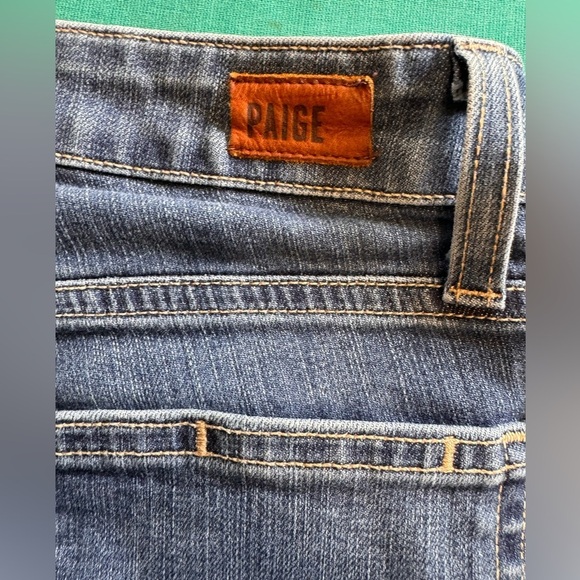 PAIGE Kylie Crop Women’s Distressed Blue Jeans. 5 Pocket Zip Up. Size 26 - Picture 6 of 7